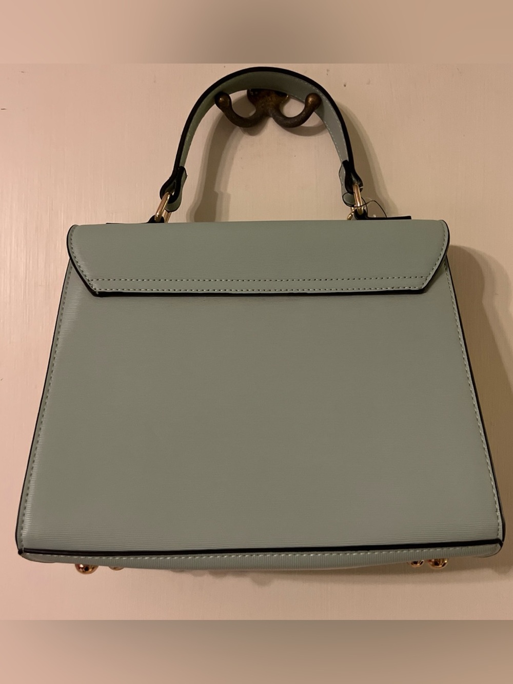 Dune London Mint White Satchel Crossbody Purse Bag Elegant Structured Coin NWOT - Picture 9 of 16